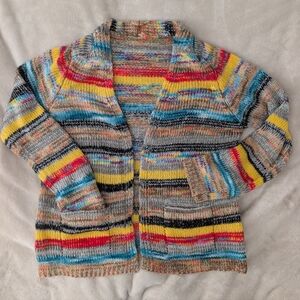 Colorful Wool Blend Cardigan